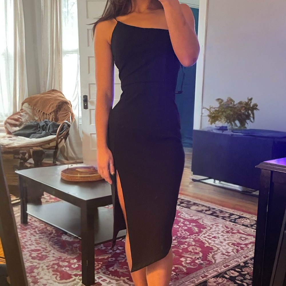 Princess Polly Asymmetrical Black Dress
